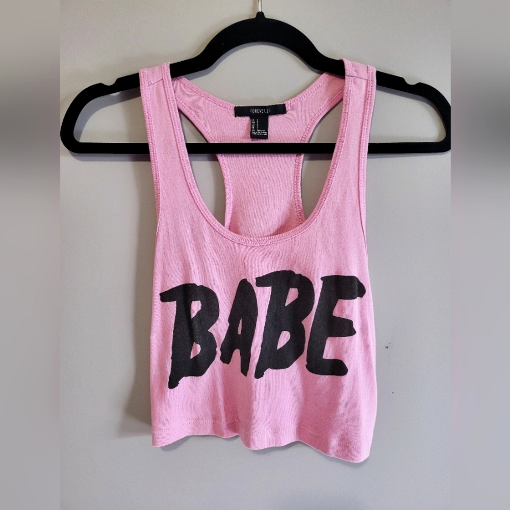 Forever 21 BABE crop top size small